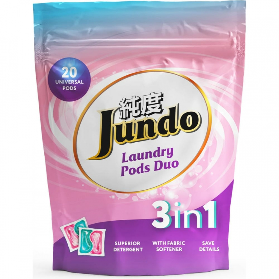 Универсальные капсулы для стирки белья Jundo Laundry pods DUO