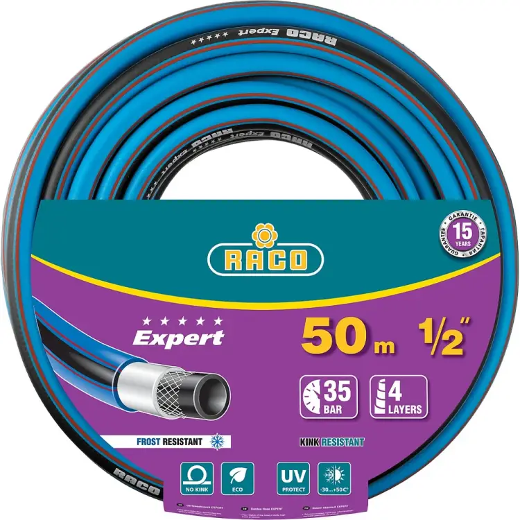 Поливочный армированный четырехслойный шланг Raco EXPERT 40302-1/2-50_z01 Поливочный армированный четырехслойный шланг Raco EXPERT 40302-1/2-50_z01