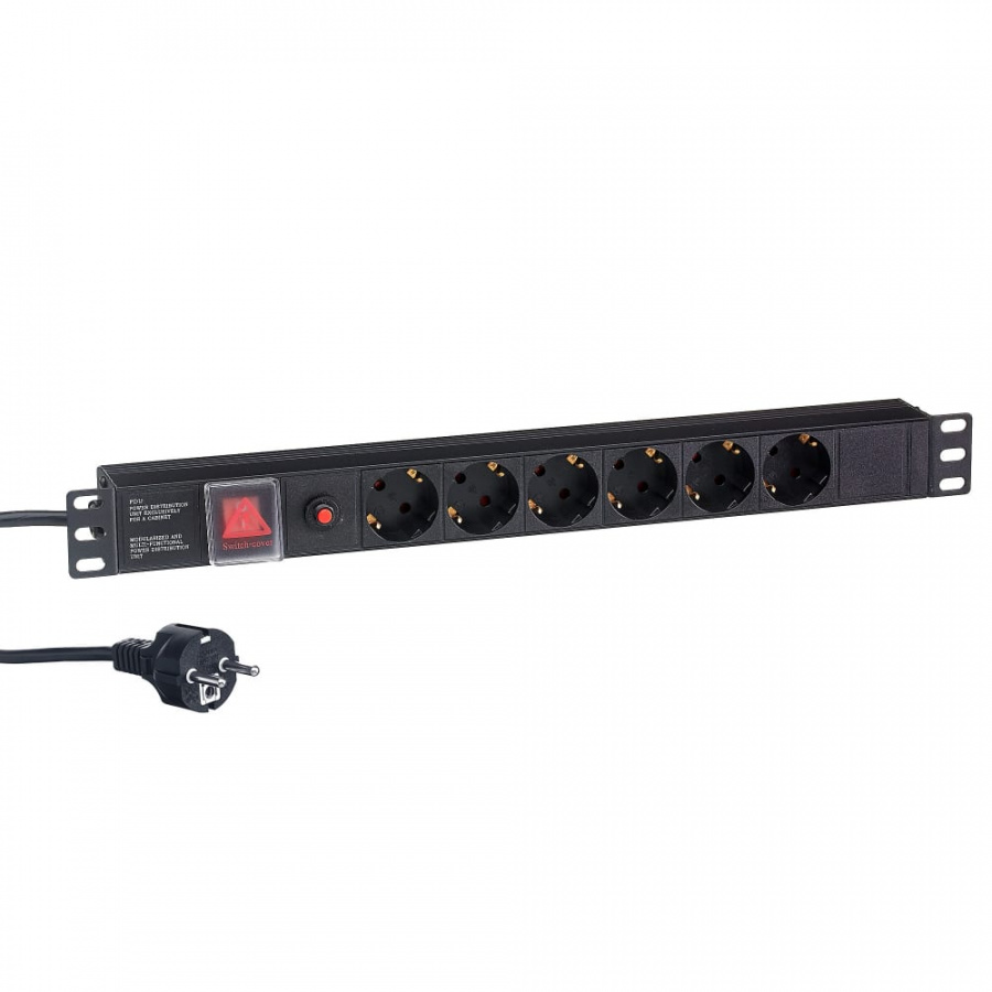 Блок розеток ExeGate ServerPro PDU-19H606 Al-6S-EU2CU-SW-O