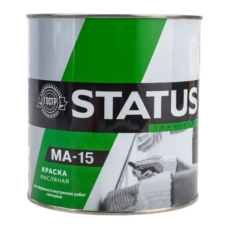 Масляная краска по металлу дереву бетону Радугамалер МА-15 STATUS 4630018083496