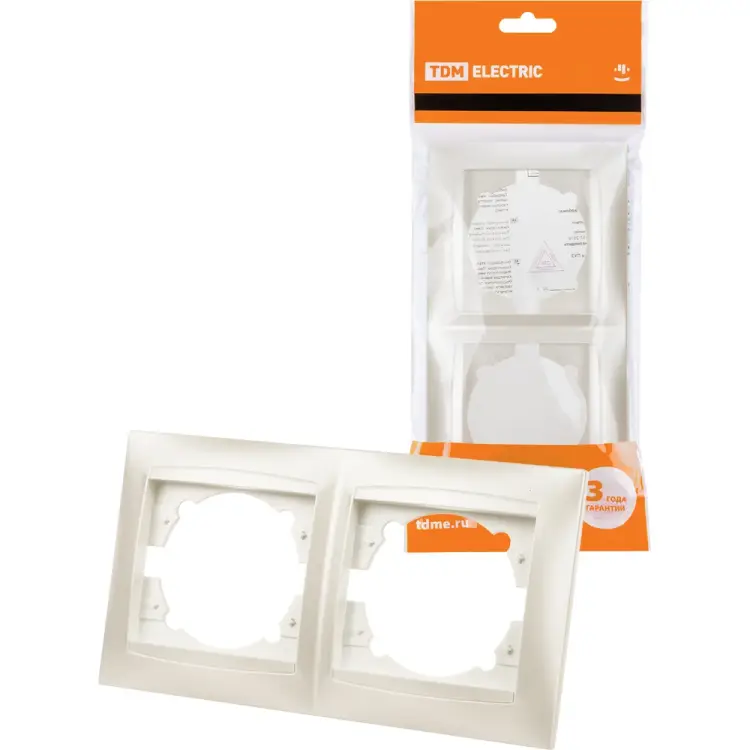 2-х постовая горизонтальная рамка TDM ELECTRIC Лама SQ1815-0830