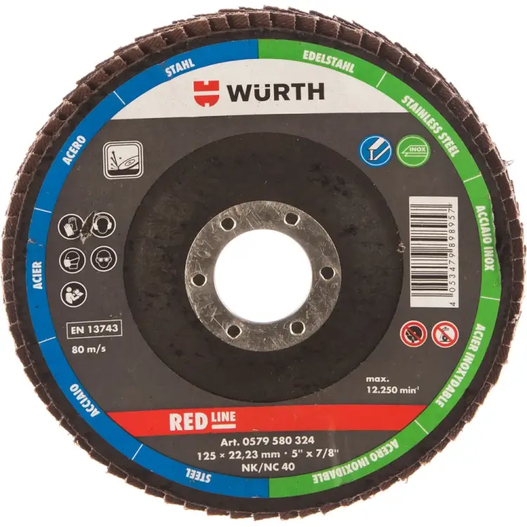 Лепестковый зачистной диск Wurth 0579580324961   10