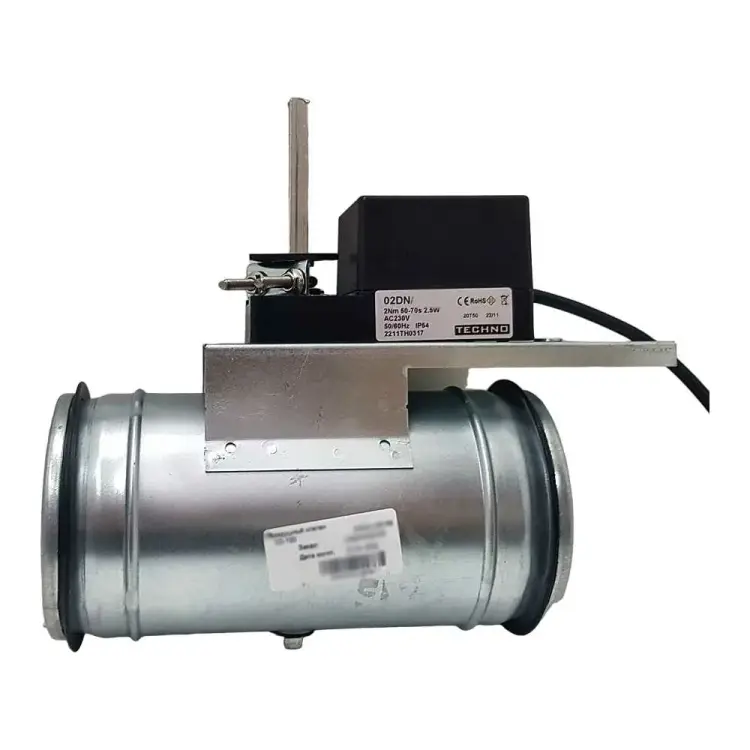 Регулирующая круглая заслонка TECHNO TKD100-02DN 550101 Регулирующая круглая заслонка TECHNO TKD100-02DN 550101