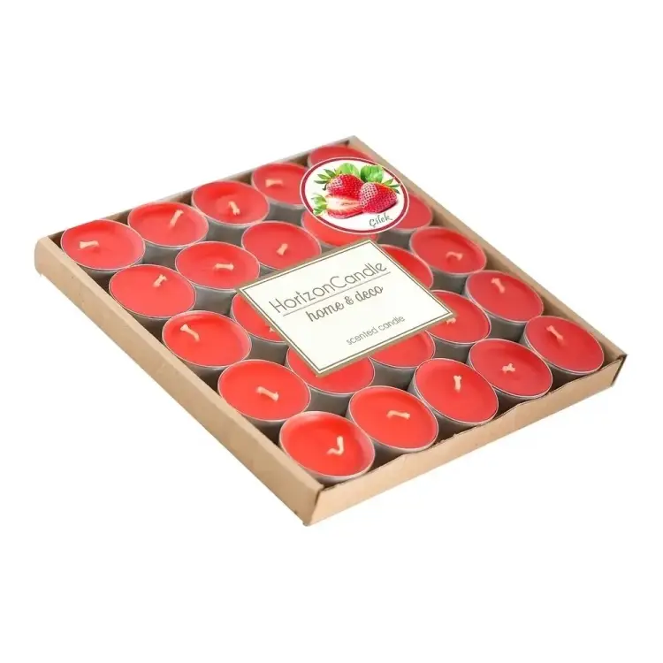 Плавающая чайная свеча MIR LIGHT КРАСНАЯ КЛУБНИКА HorizonCandle СС-22457