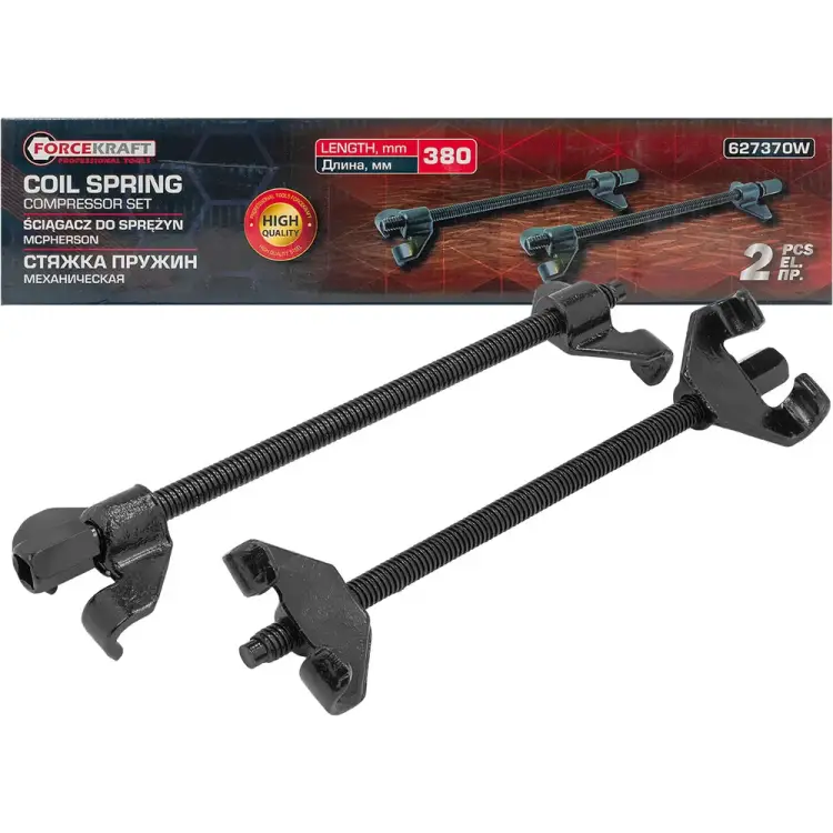 Механическая двухзахватная стяжка пружин Forcekraft FK-627370W(59893) Механическая двухзахватная стяжка пружин Forcekraft FK-627370W(59893)