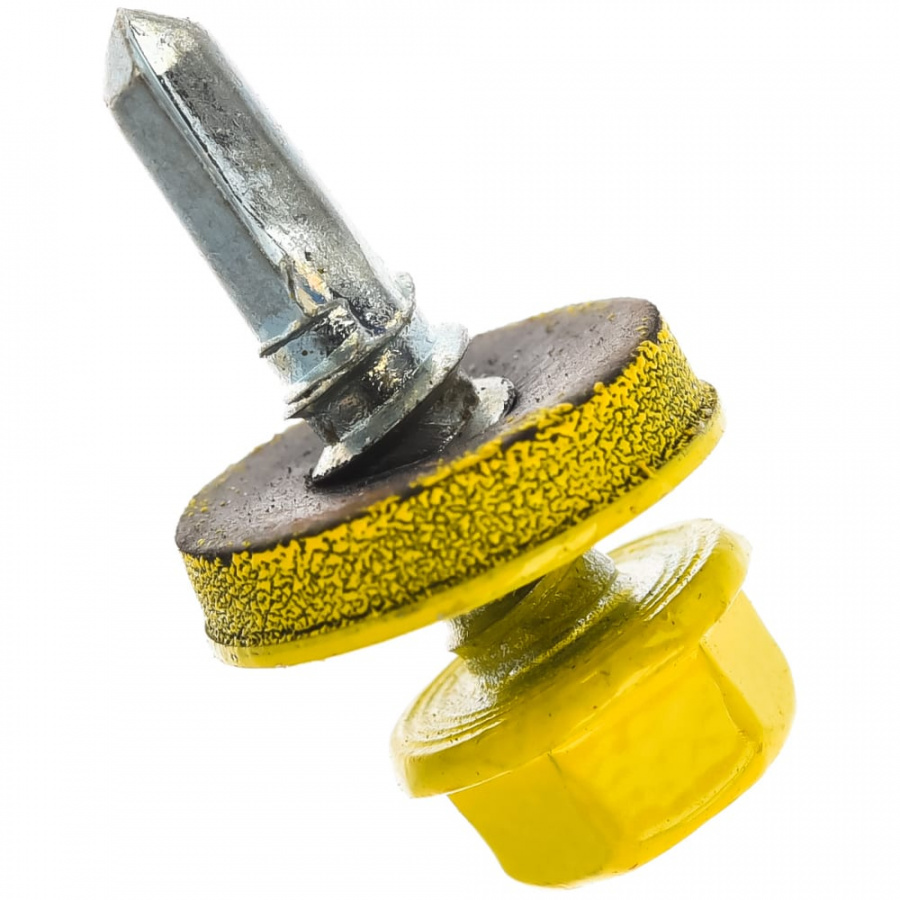 Оцинкованный кровельный саморез Kenner 5,5х19 RAL1018 жёлтый (300 шт.)