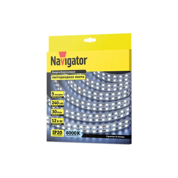 Светодиодная лента Navigator NLS-2835CW240-30-IP20-12V 14463
