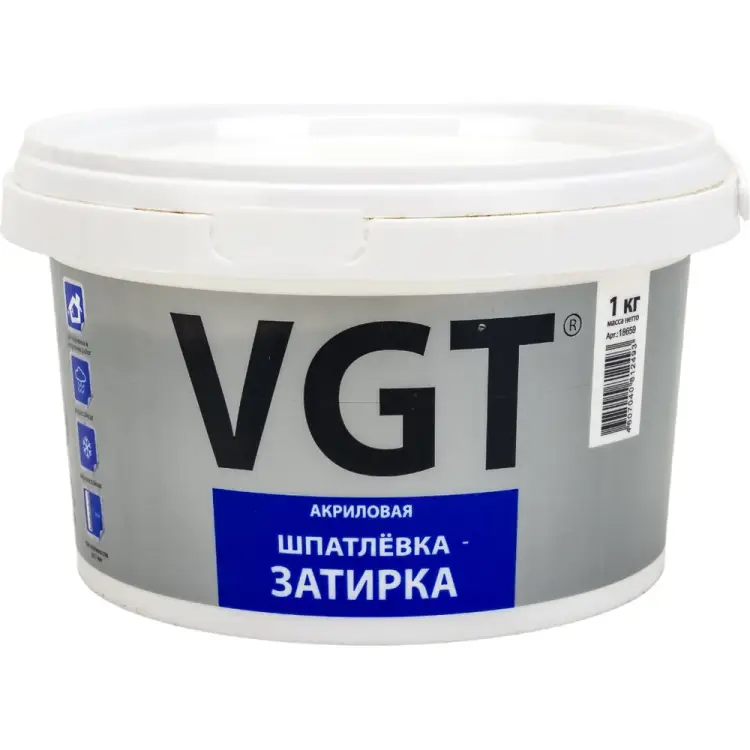 Водостойкая тонкодисперсионная шпатлевка-затирка VGT 11603106 36470076 Водостойкая тонкодисперсионная шпатлевка-затирка VGT 11603106 36470076