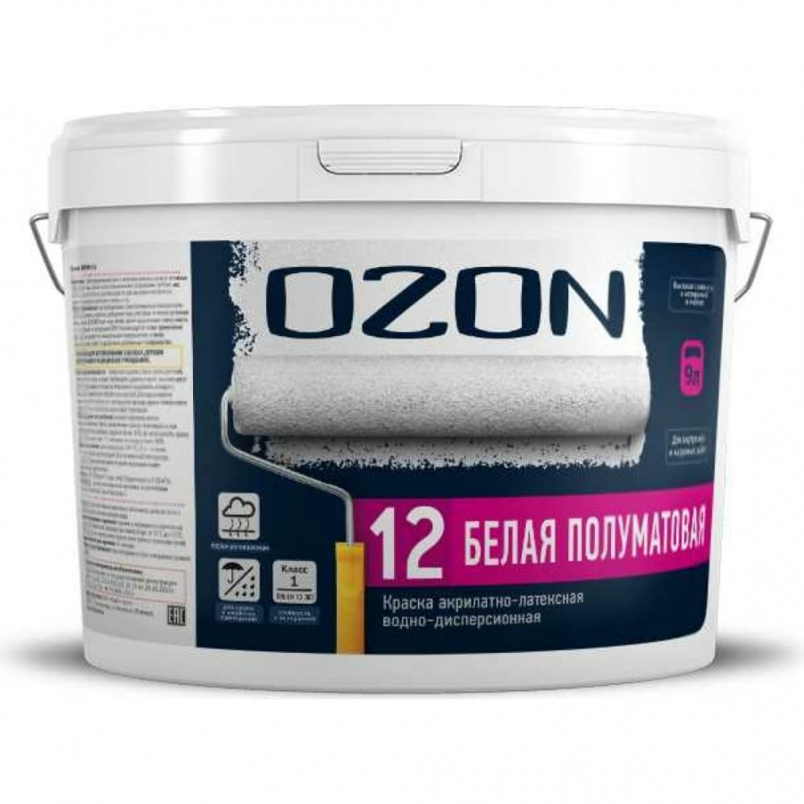 Моющаяся акрилатно-латексная краска OZON ВД-АК 152 А 12