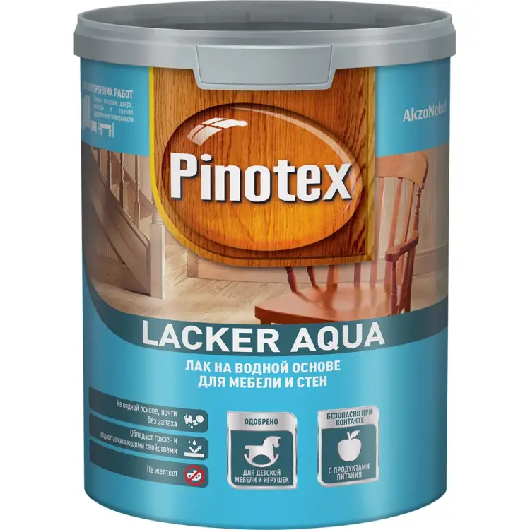 Лак для мебели и стен для внутренних работ Pinotex LACKER AQUA 70 5254084 Лак для мебели и стен для внутренних работ Pinotex LACKER AQUA 70 5254084