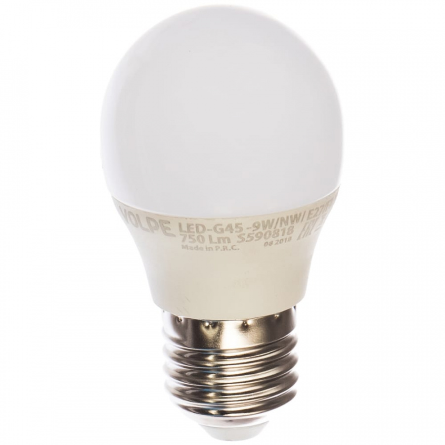 Светодиодная лампа Volpe LED-G45-9W/NW/E27/FR/NR