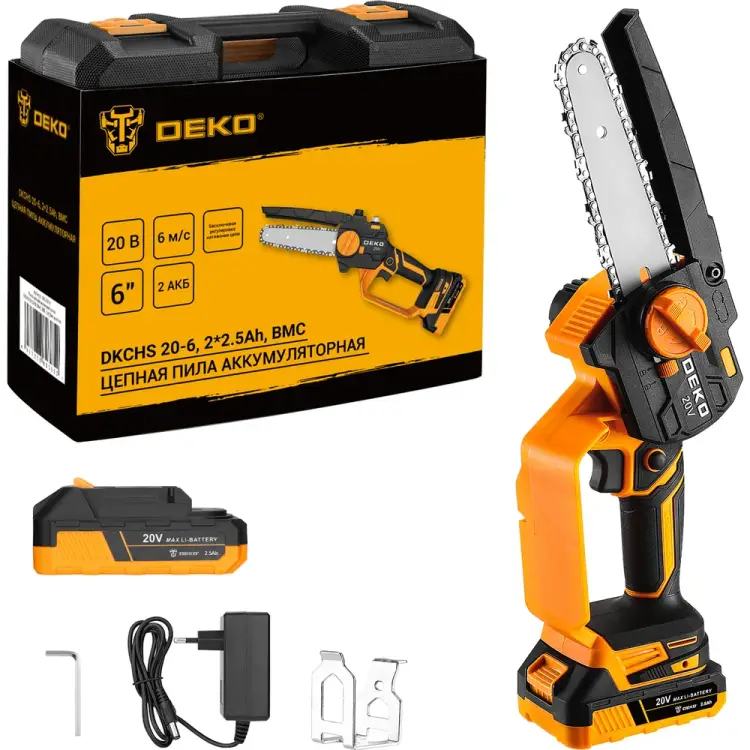 Цепная аккумуляторная пила DEKO DKCHS 20-6 085-2014 Цепная аккумуляторная пила DEKO DKCHS 20-6 085-2014