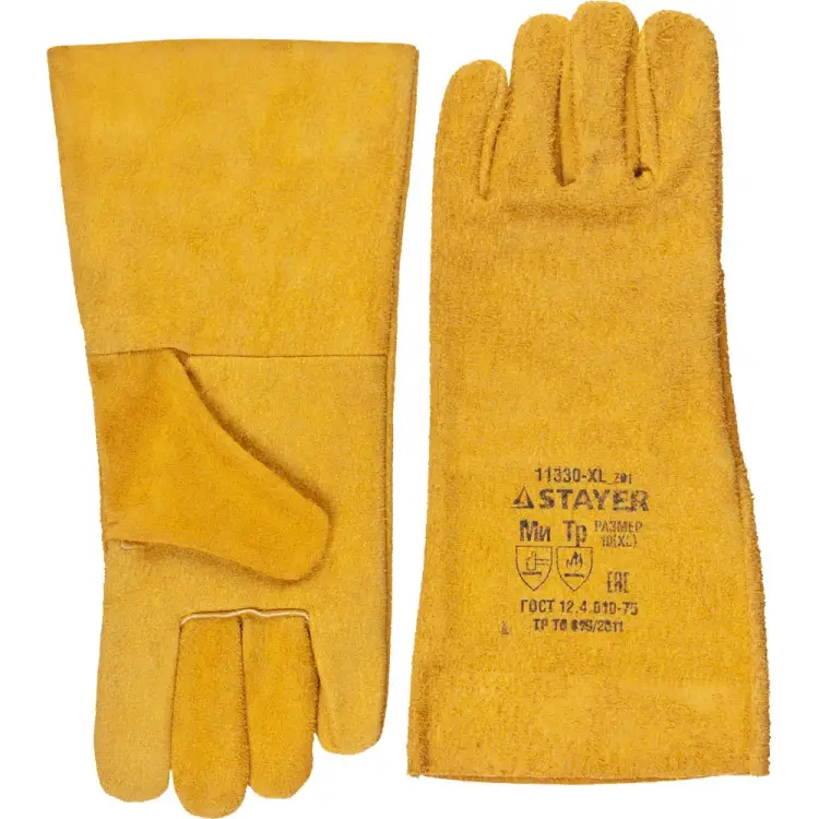 Термостойкие краги для сварки и тяжелых механических работ STAYER MASTER 11330-XL_z*01