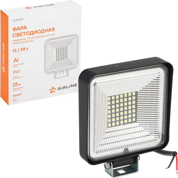 Светодиодная квадратная фара Airline ALED026