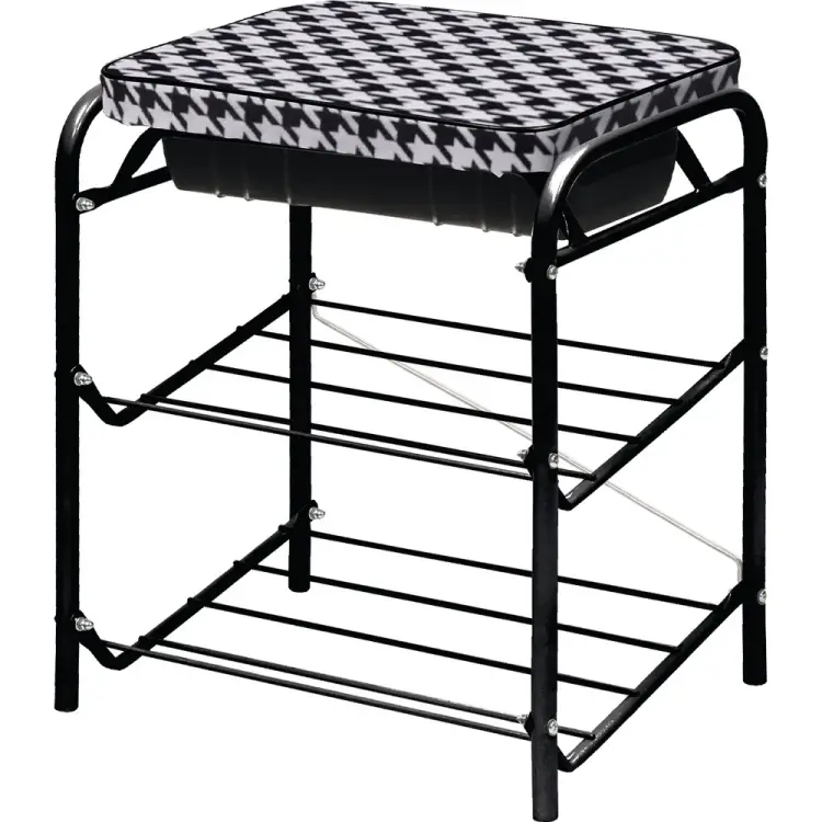 Банкетка Nika НИКА Haushalt НБ1 НБ1/Р гусиная лапка/черный