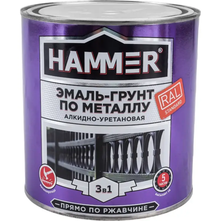 Эмаль-грунт по металлу Hammer ЭК000133634 Эмаль-грунт по металлу Hammer ЭК000133634
