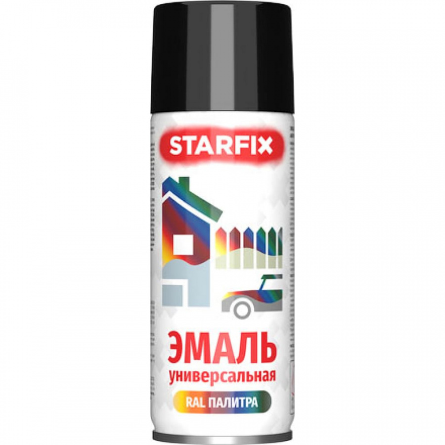 Универсальная аэрозольная краска-эмаль STARFIX SM-103045-1