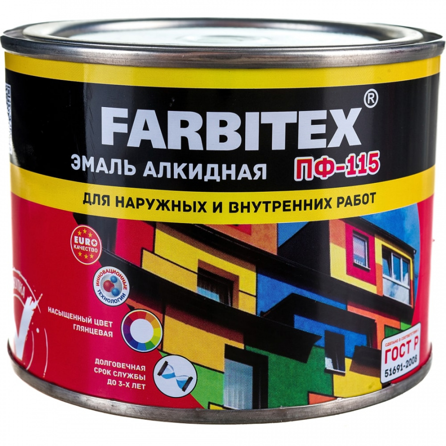 Алкидная эмаль Farbitex ПФ-115