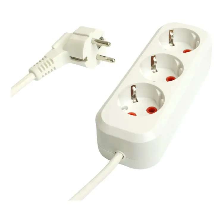 Трехместный удлинитель STEKKER с/з hm06-31-02 3x1мм2, 2м, серия home (у10-002), белый 49347 Трехместный удлинитель STEKKER с/з hm06-31-02 3x1мм2, 2м, серия home (у10-002), белый 49347