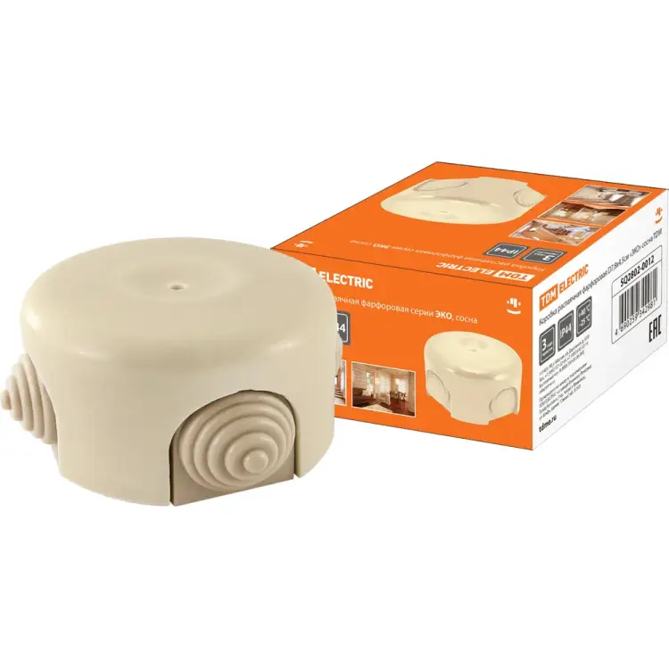 Фарфоровая распаячная коробка TDM ELECTRIC ЭКО SQ2802-0012