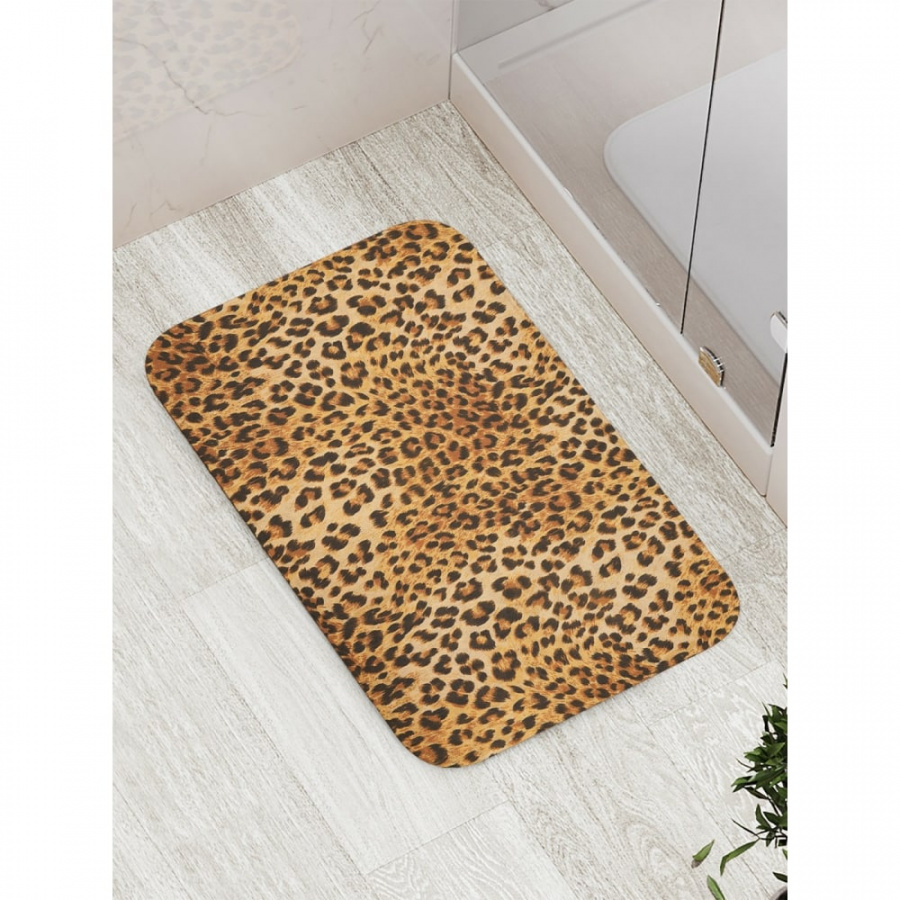 Противоскользящий коврик для ванной, сауны, бассейна JOYARTY Классический леопард