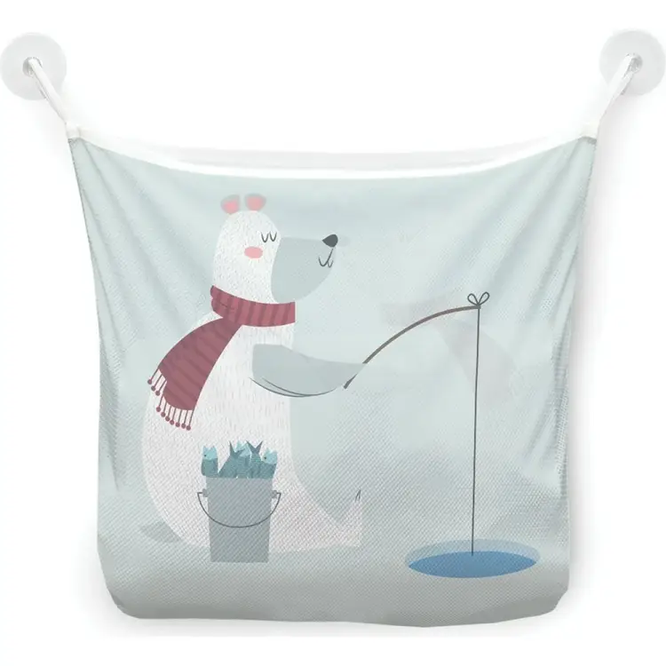 Настенная сетка-органайзер для ванной для игрушек JOYARTY Полярный рыбак tgb_380835