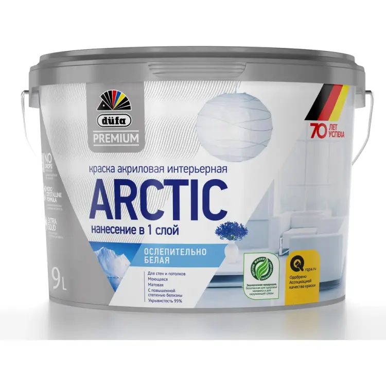 Интерьерная акриловая краска Dufa Premium ВД ARCTIC МП00-006675