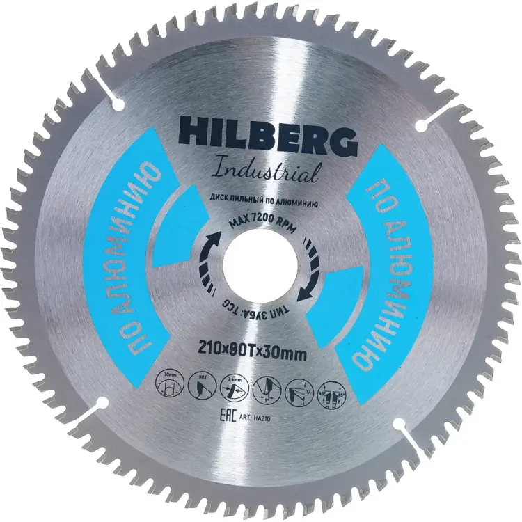 Пильный диск по алюминию Hilberg Hilberg Industrial HA210 Пильный диск по алюминию Hilberg Hilberg Industrial HA210