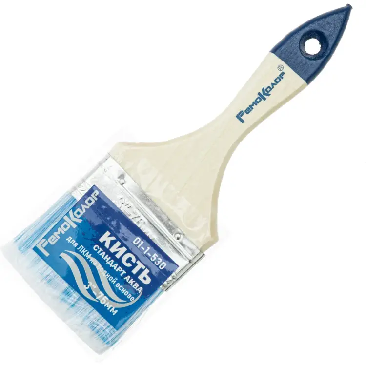 Плоская кисть РемоКолор Стандарт Аква 01-1-530