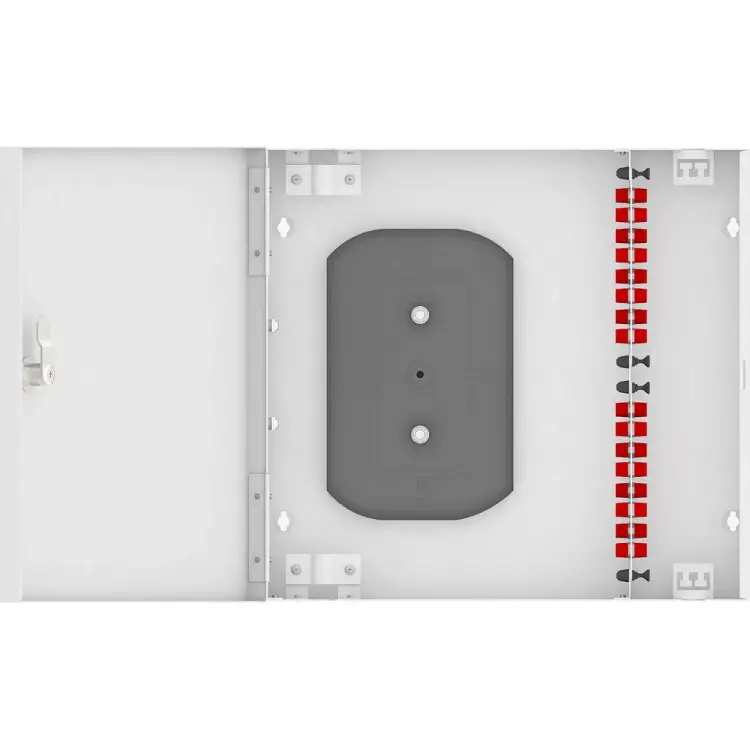 Одномодовый укомплектованный настенный оптический кросс TopLan КРН-Top-16FC/U-OS2-GY