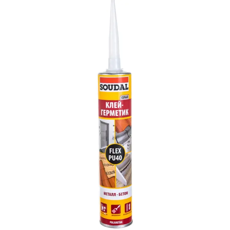 Полиуретановый герметик-клей Soudal FLEX PU 40 FC 137854