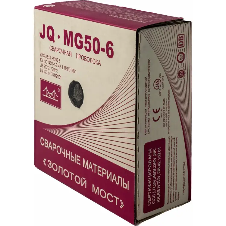Омедненная сварочная проволока GOLDEN BRIDGE JQ.MG50-6/ER70S-6 109 Омедненная сварочная проволока GOLDEN BRIDGE JQ.MG50-6/ER70S-6 109