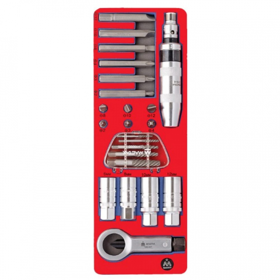 Набор демонтажный с ударной отвёрткой МАСТАК 5-19424