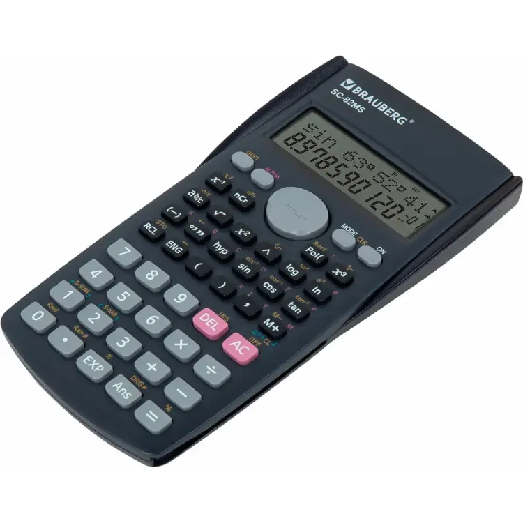 Калькулятор инженерный BRAUBERG Sc-82ms (158x85 мм), 240 функций, 10+2 разрядов, темно-синий 271721