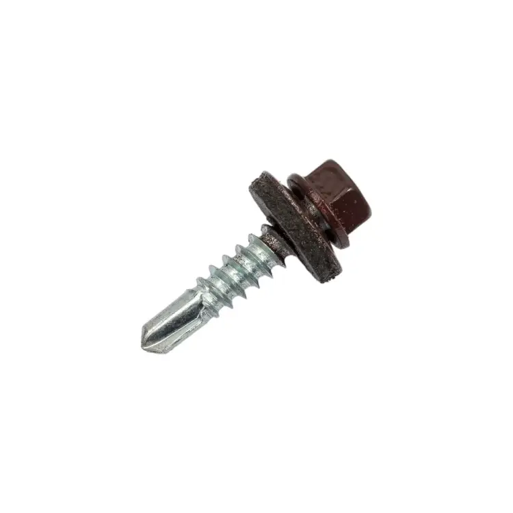 Кровельный саморез КРЕП-КОМП 5,5x25 RAL8017 тёмно-коричневый 250 шт. ск55258017кф
