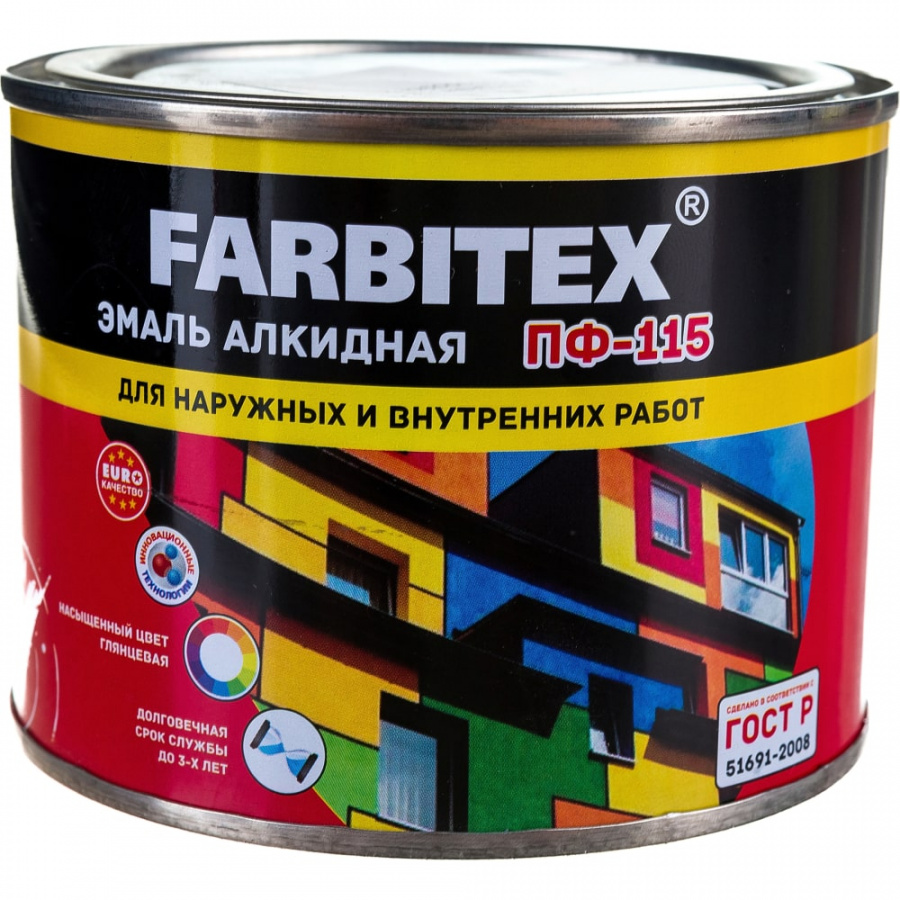 Алкидная эмаль Farbitex ПФ-115