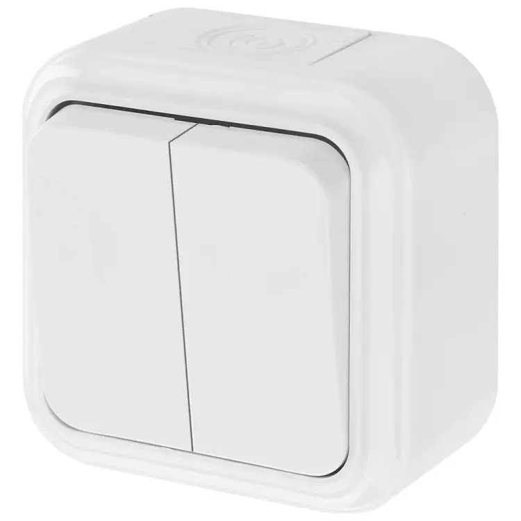 Двухклавишный выключатель BYLECTRICA ПРАЛЕСКА АКВА А56-224