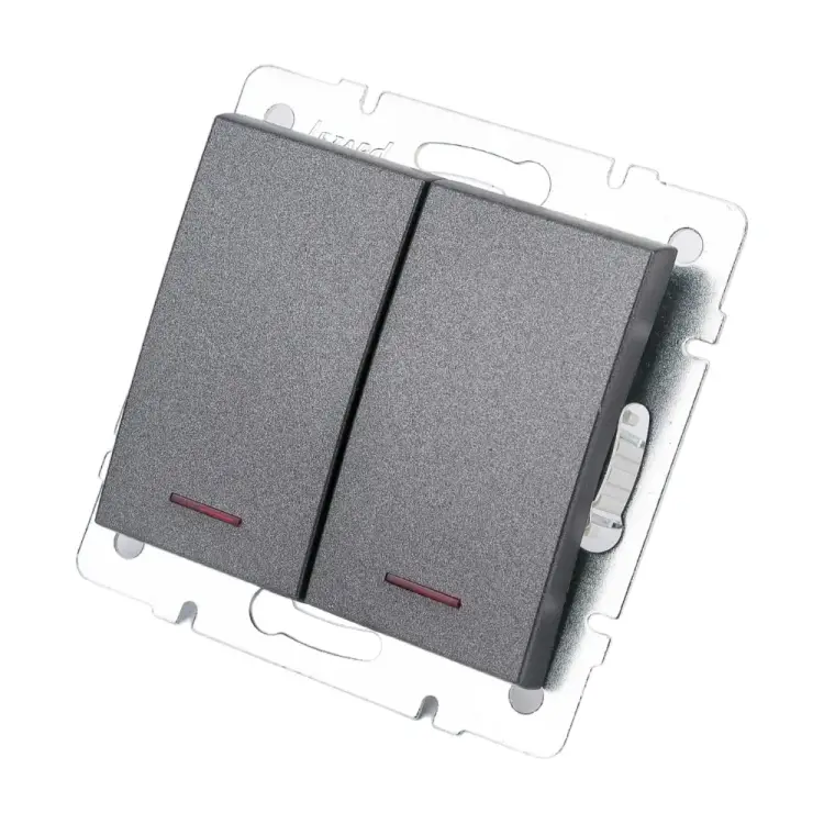 Двойной выключатель Lezard RAIN 703-4188-112