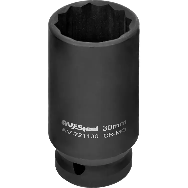 Двенадцатигранная удлиненная ударная головка AV Steel AV-721130