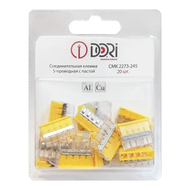 Соединительная 5-проводная клемма DORI CMK 2273-245 47155
