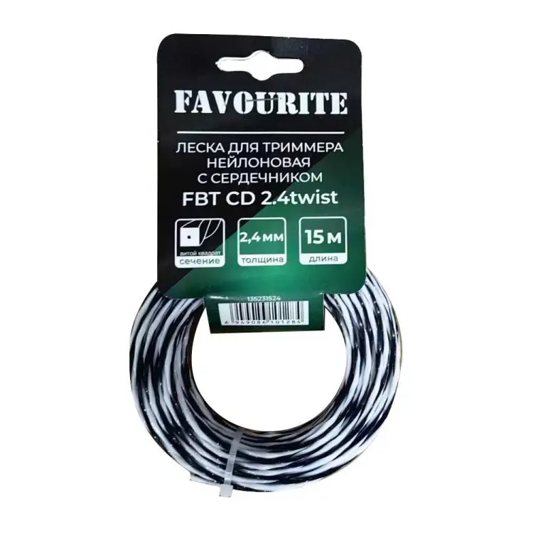 Нейлоновая леска для триммера FAVOURITE FBT CD 2.4twist