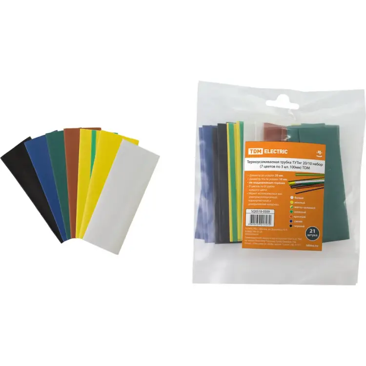 Термоусаживаемая трубка TDM ELECTRIC ТУТнг 20/10 SQ0518-0509