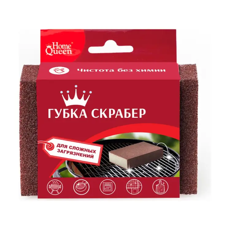 Губка скрабер HomeQueen 75545