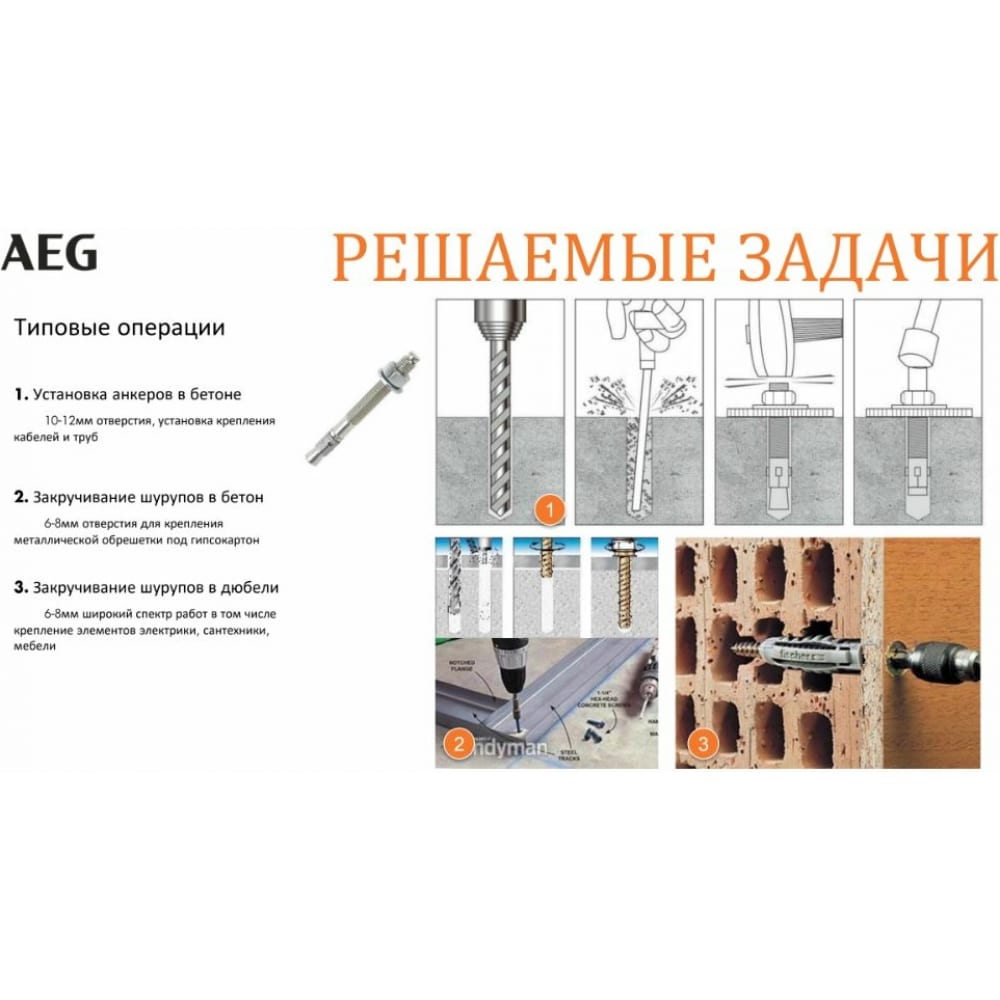 Компактный перфоратор AEG BBH18C-0