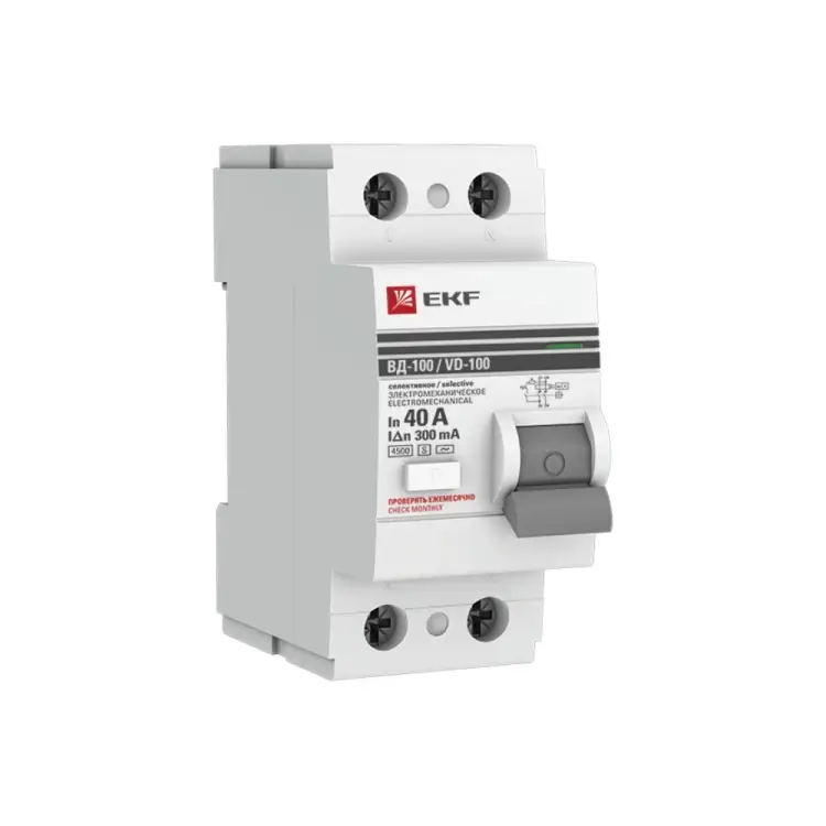 Селективное электромеханическое устройство защитного отключения EKF PROxima elcb-2-40-300S-em-pro