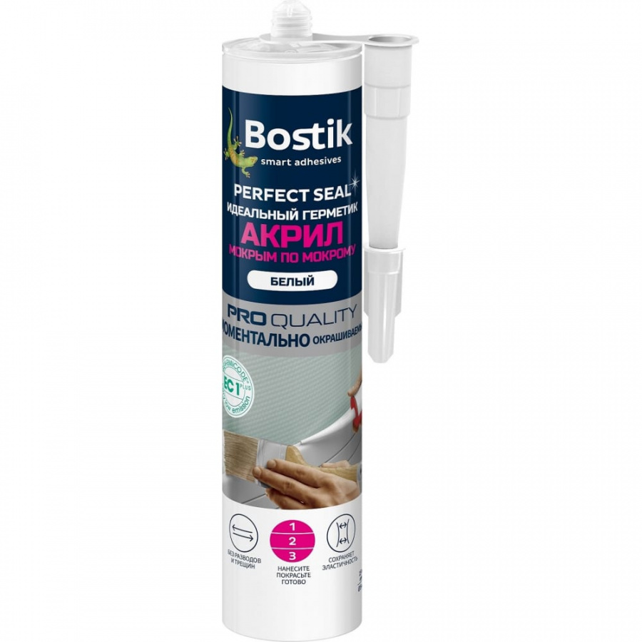 Идеальный акриловый герметик Bostik Perfect Seal Мокрым по мокрому