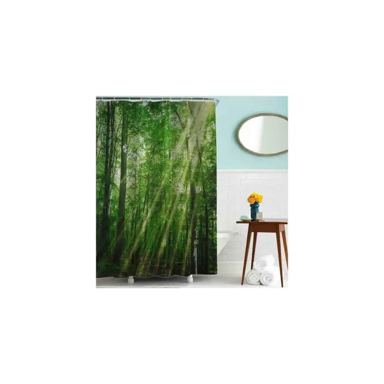 Тканевая шторка для ванной комнаты Melodia della vita MZ-61 Лес 20831