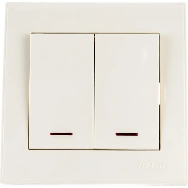 Двойной выключатель Lezard RAIN 703-0303-112