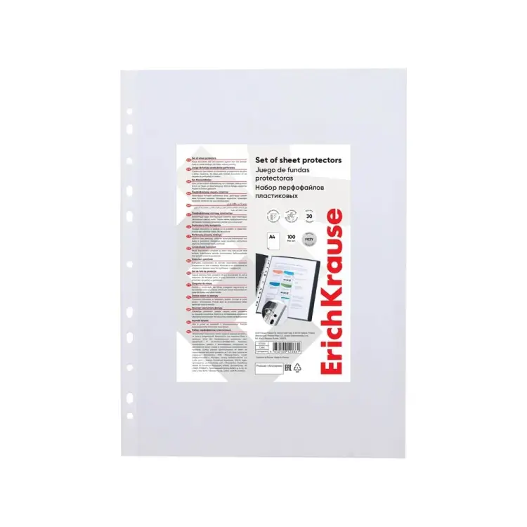 Набор пластиковых перфофайлов ErichKrause Fizzy Clear 67330