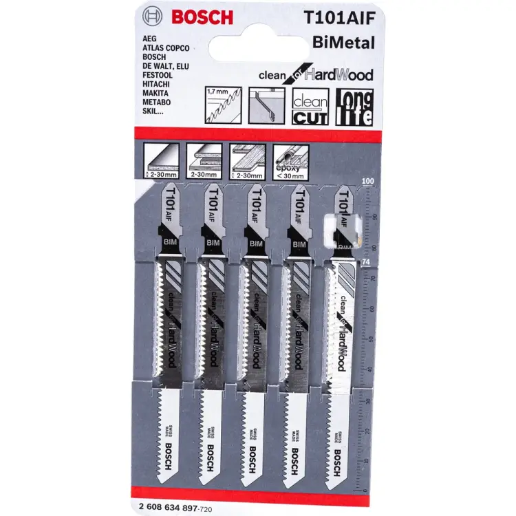 Пилки для лобзика Bosch T101AIF 2608634897 Пилки для лобзика Bosch T101AIF 2608634897